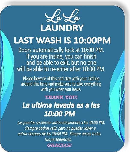 LA LA LAUNDRY Aluminum Composite Sign