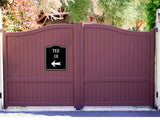 Tee 18 Golf Course Left Arrow BLACK Aluminum Composite Sign