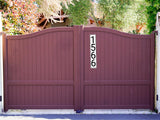 CUSTOM 102 Vertical Address signs 3.5"x20", 4" high numbers