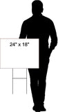 God Bless President Trump, Shooting at Donald Trump Rally Double Sided 18x24 in Yard Road Sign w/Stand