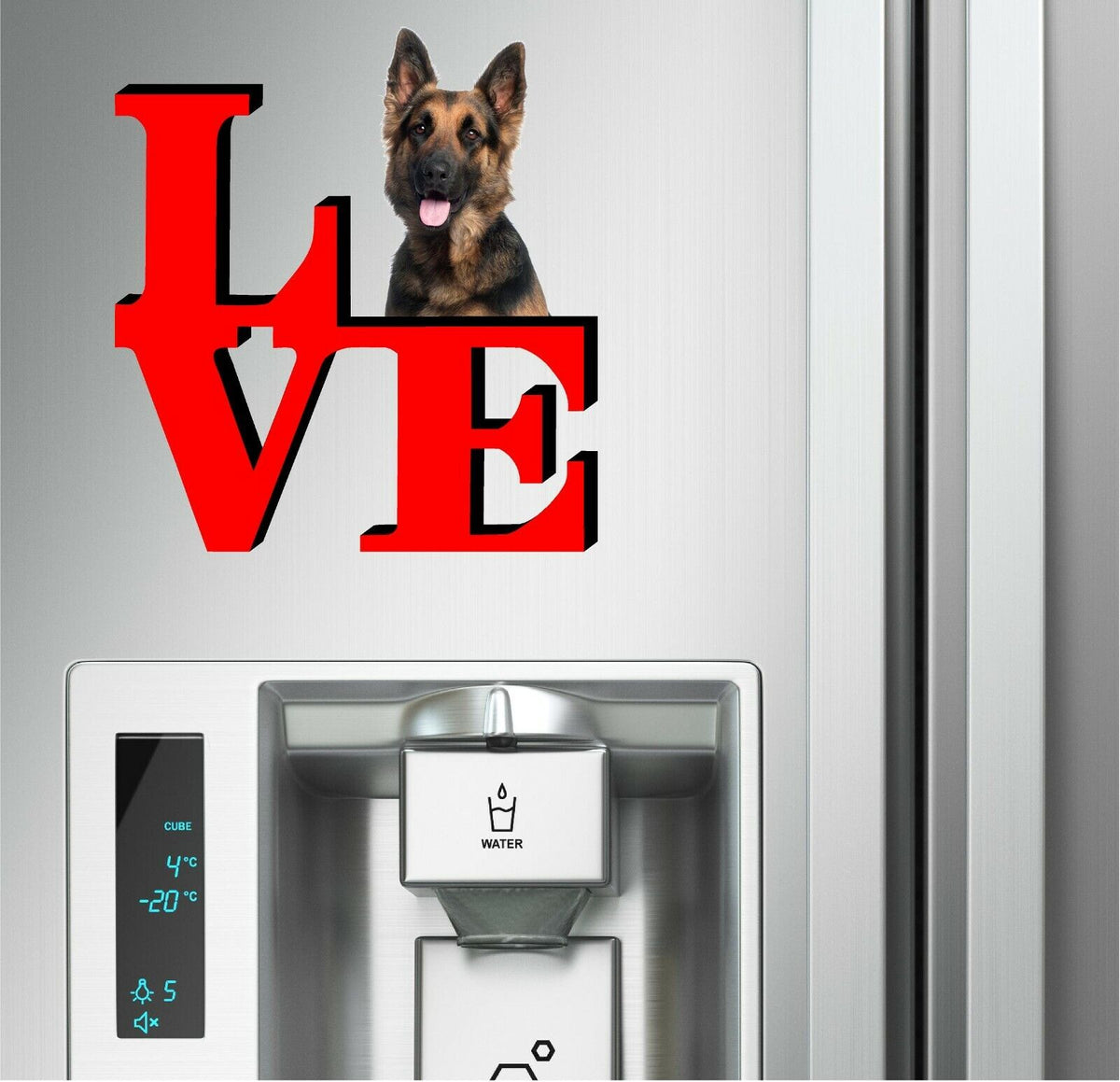 German Shepard Dog Love Park Dog Fridge Refrigerator Car Magnet