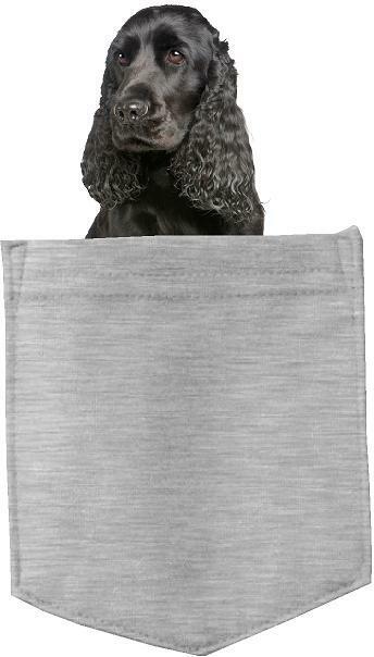 English Cocker Spaniel in pocket Fridge Car Magnet Bumper Sticker App size 4"x7"
