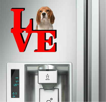 Beagle Love Park Cute Dog Fridge Refrigerator Car Magnet