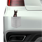 Giant Schnauzer Dog in pocket Fridge Car Magnet Bumper Sticker App size 4"x7"