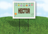 HECTOR WELCOME BABY GREEN  18 in x 24 in Yard Sign Road Sign with Stand