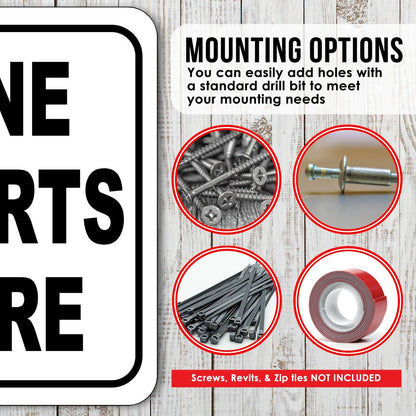 LINE STARTS HERE Aluminum Outdoor Metal Signs