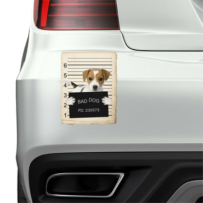 Russel Terriere Mugshot Bad Dog Fridge refrigerator Car Magnet