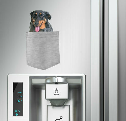 Beauceron Dog in pocket Fridge Car Magnet Bumper Sticker App size 4"x7"