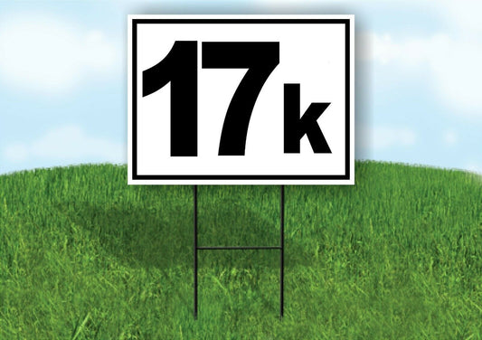 KILOMETER 17 K DISTANCE MARKER  RUNNING RACE Yard Sign with Stand LAWN SIGN