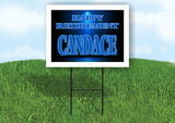 CANDACE RETIREMENT BLUE 18 in x 24 in Yard Sign Road Sign with Stand