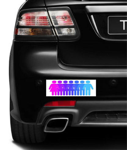 Set of 4  magnetic bumper stickers magnets transgender FLAG PRIDE LOVE WINS