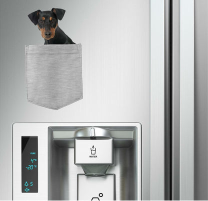 German Pinscher Dog in pocket Fridge Car Magnet Bumper Sticker App size 4"x7"