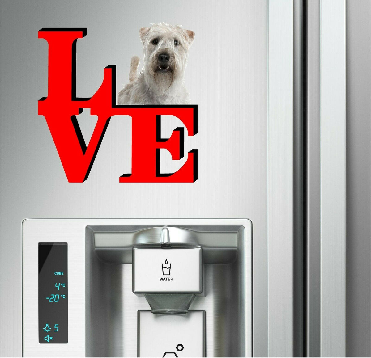 Soft Coated Wheaten Terrier Cute Dog Fridge Refrigerator Car Magnet