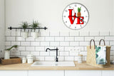 I Love Pineapple Love Park Funny Kitchen Living room Wall Clock