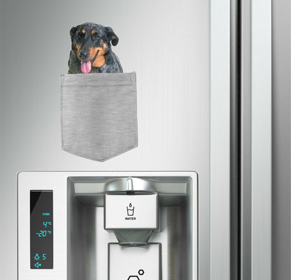 Beauceron Dog in pocket Fridge Car Magnet Bumper Sticker App size 4"x7"