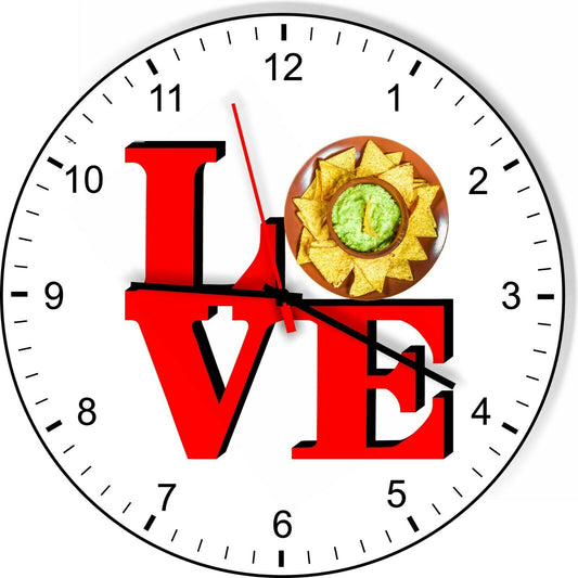 I Love Nachos Love Park Funny Kitchen Living room Wall Clock