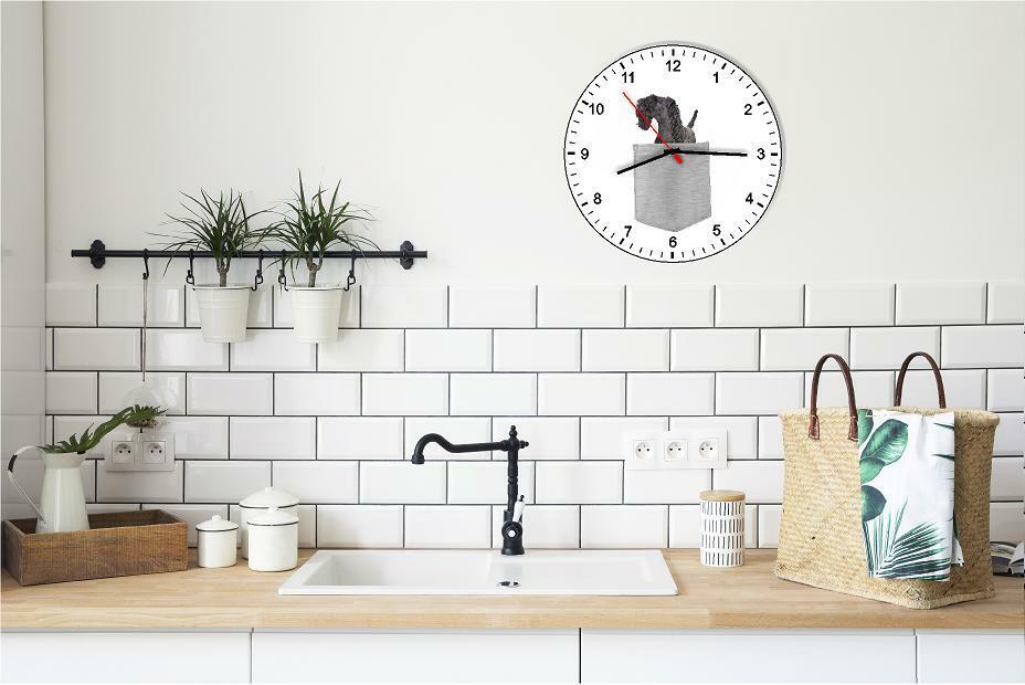 Kerry Blue Terrier In Your Pocket Dog kitchen living room Wall Clock