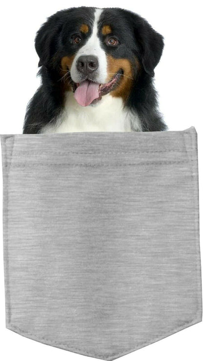 Bernese Mountain Dog in pocket Fridge Car Magnet Bumper Sticker App size 4"x7"