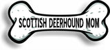 Dog Mom Scottish Deerhound Bone Car Magnet Bumper Sticker 3"x7"