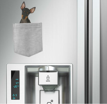 Manchester Terrier Dog in pocket Fridge Car Magnet Bumper Sticker App size 4"x7"