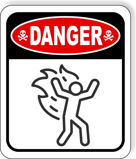 DANGER FIRE HAZARD Metal Aluminum composite sign