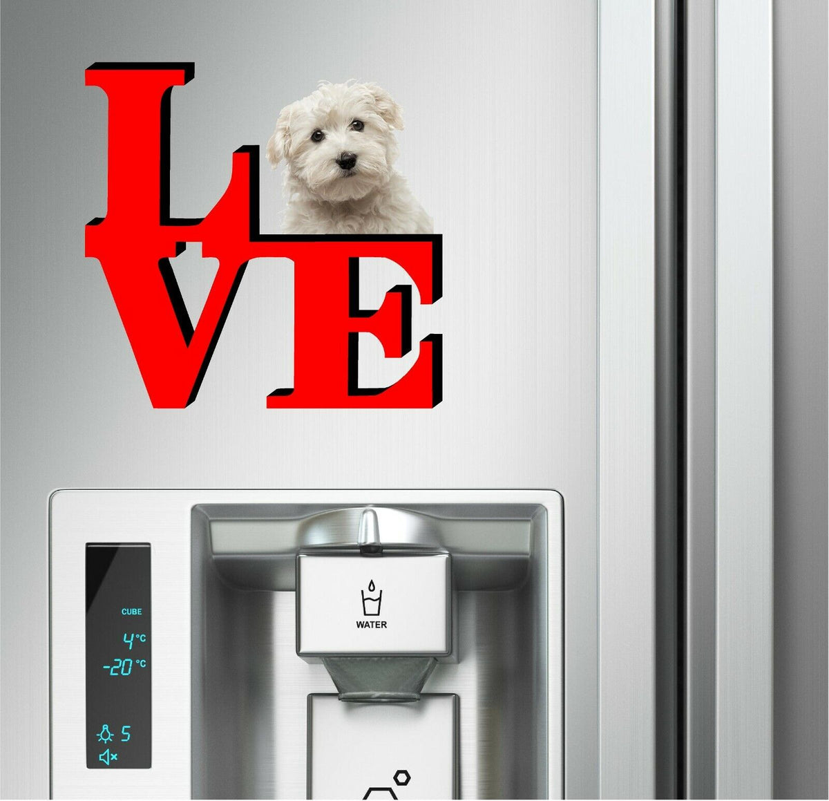 Maltese Love Park Dog Fridge Refrigerator Car Magnet