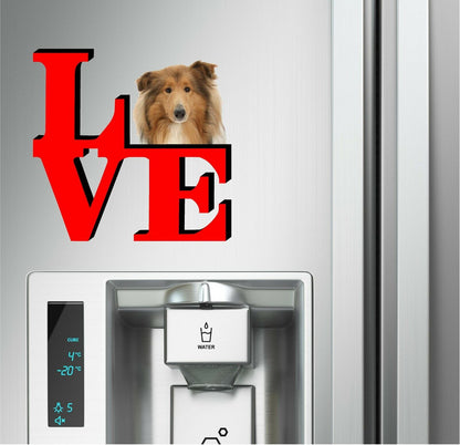 Collie Dog Love Park Dog Fridge Refrigerator Car Magnet