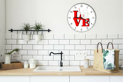 I Love Chinese Food Love Park Funny Kitchen Living room Wall Clock