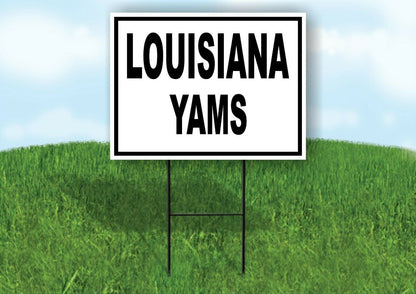 LOUISIANA YAMS BLACK BORDER Yard Sign with Stand LAWN SIGN