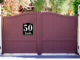 50 Yards Distance Marker Running Race 5k Marathon BLACK Aluminum Composite Sign