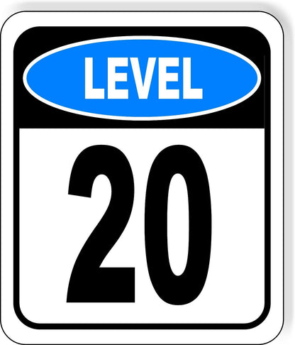LEVEL 20 PARKING GARAGE Metal Aluminum composite sign