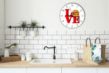I Love Hamburgers Love Park Funny Kitchen Living room Wall Clock
