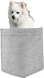 American Eskimo Dog in pocket Fridge Car Magnet Bumper Sticker App size 4"x7"
