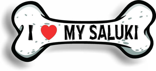 I Love My Saluki Car Magnet Bumper Sticker 3"x7"