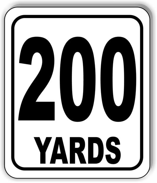 200 YARDS Distance Marker Running Race 5k Marathon Aluminum composite sign