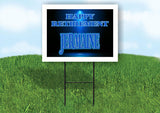 JERMAINE RETIREMENT BLUE 18 in x 24 in Yard Sign Road Sign with Stand