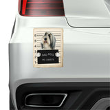 Bearded Collie Mugshot Bad Dog Fridge refrigerator Car Magnet Bumper Sticker