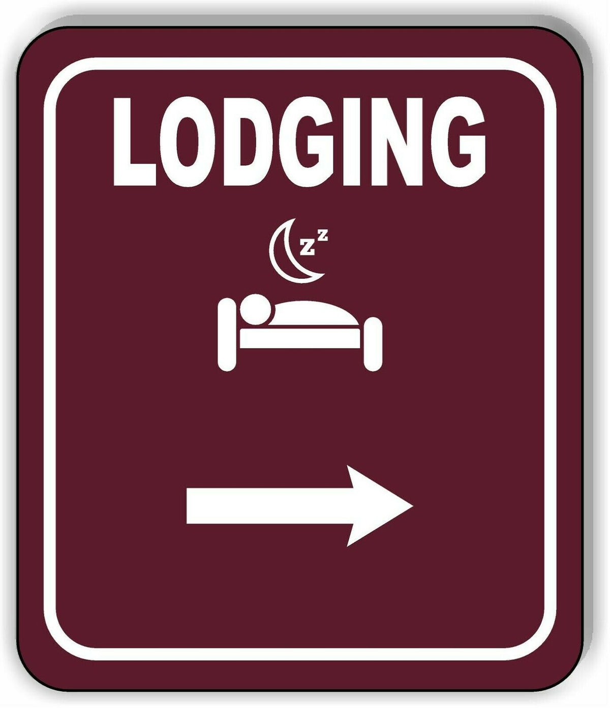 LODGING DIRECTIONAL ARROW TRAIL 8 Variations Metal Aluminum composite sign
