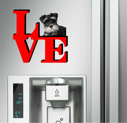 Miniature Schnauzer Love Park Cute Dog Fridge Refrigerator Car Magnet