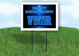 WYNTER RETIREMENT BLUE 18 in x 24 in Yard Sign Road Sign with Stand