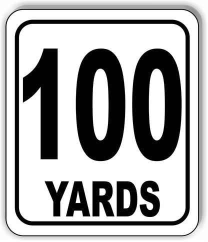 100 YARDS Distance Marker Running Race 5k Marathon Aluminum composite sign