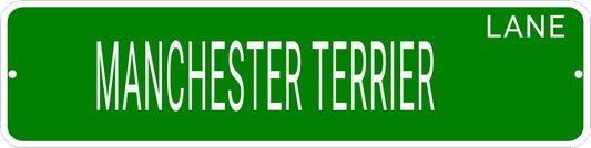 MANCHESTER TERRIER LANE 24"x6 ALUM COMPOSITE SIGN