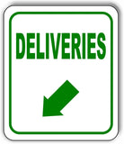 DELIVERIES DIRECTIONAL LEFT BLACK Arrow Variations Metal Aluminum composite sign