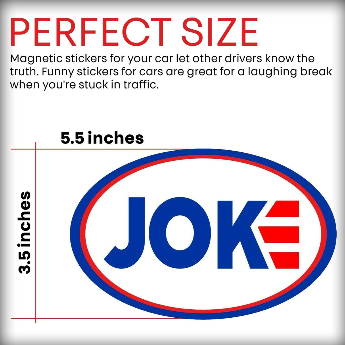 JOKE Joe Biden worst President Car magnet Magnetic Bumper Sticker Donald Trump