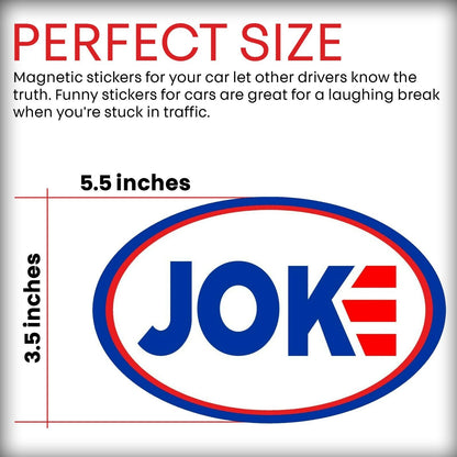 JOKE Joe Biden worst President Car magnet Magnetic Bumper Sticker Donald Trump