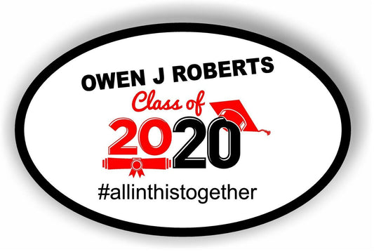 Owen J Roberts Class of 2020 Graduation Car magnet Magnetic Bumper Sticker