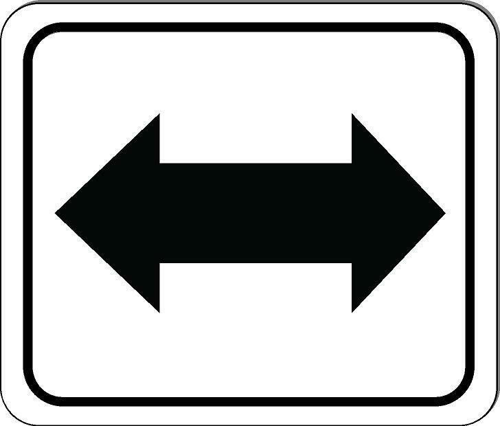 Left and Right arrow Black metal outdoor sign