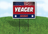 YEAGER FLAG RED 2024 18inx24in Yard Road Sign w/ Stand