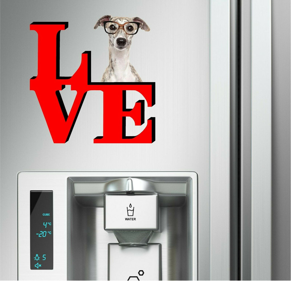 Greyhound with Glasses Dog Love Park Dog Fridge Refrigerator Car Magnet