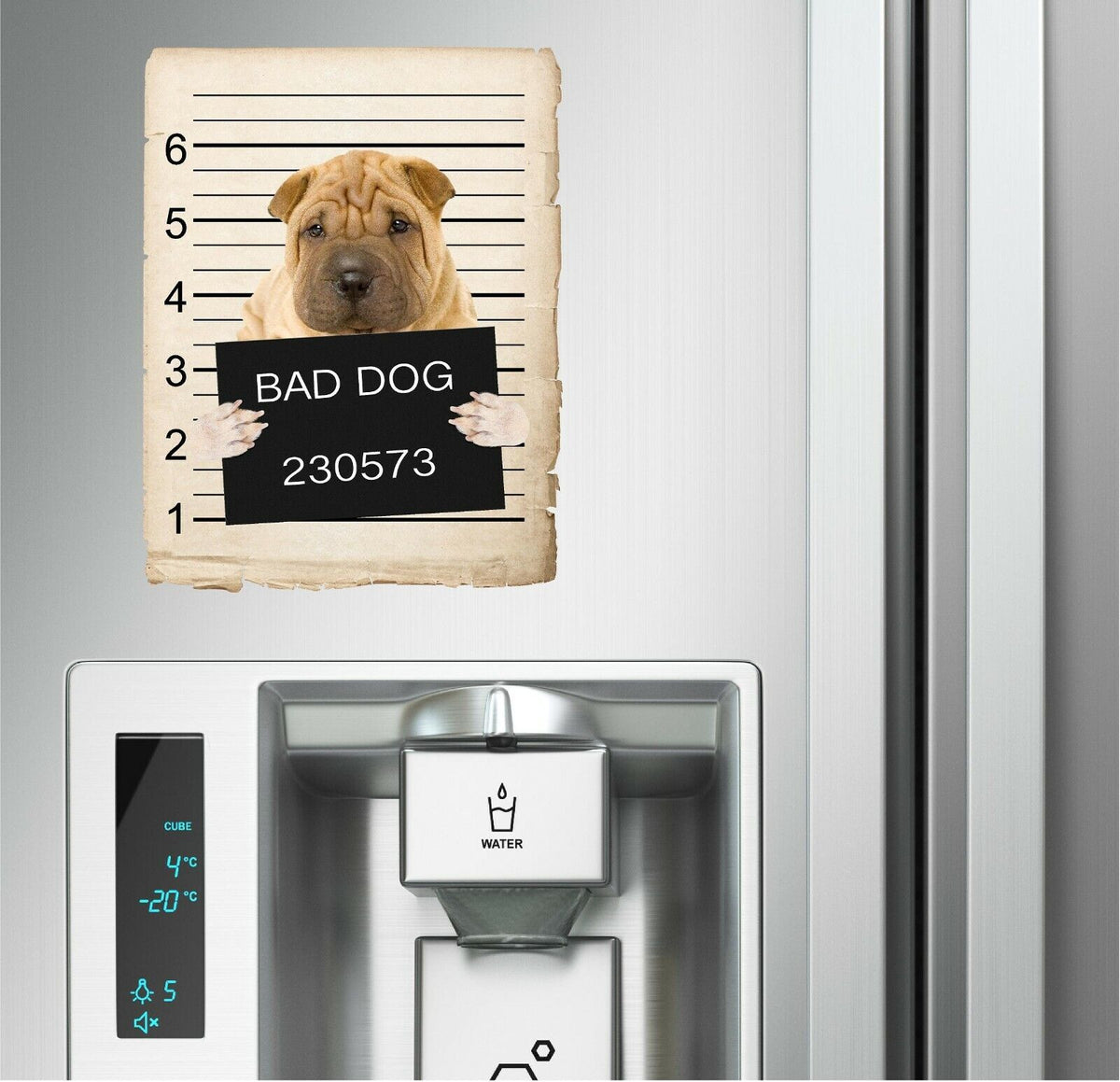 Chinese Shar-pei Mugshot Bad Dog Fridge refrigerator Car Magnet